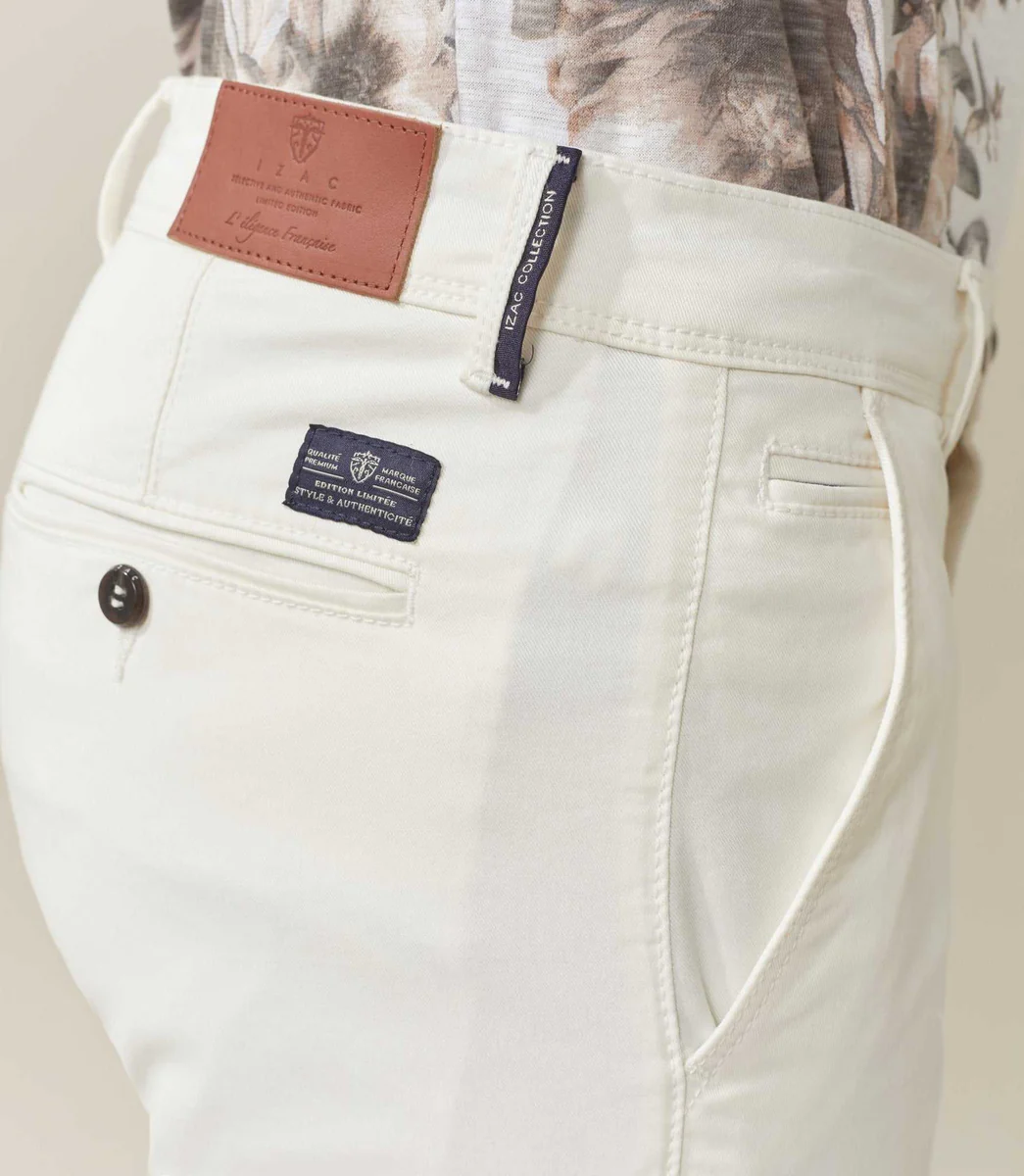 Pantalon casual ecru 