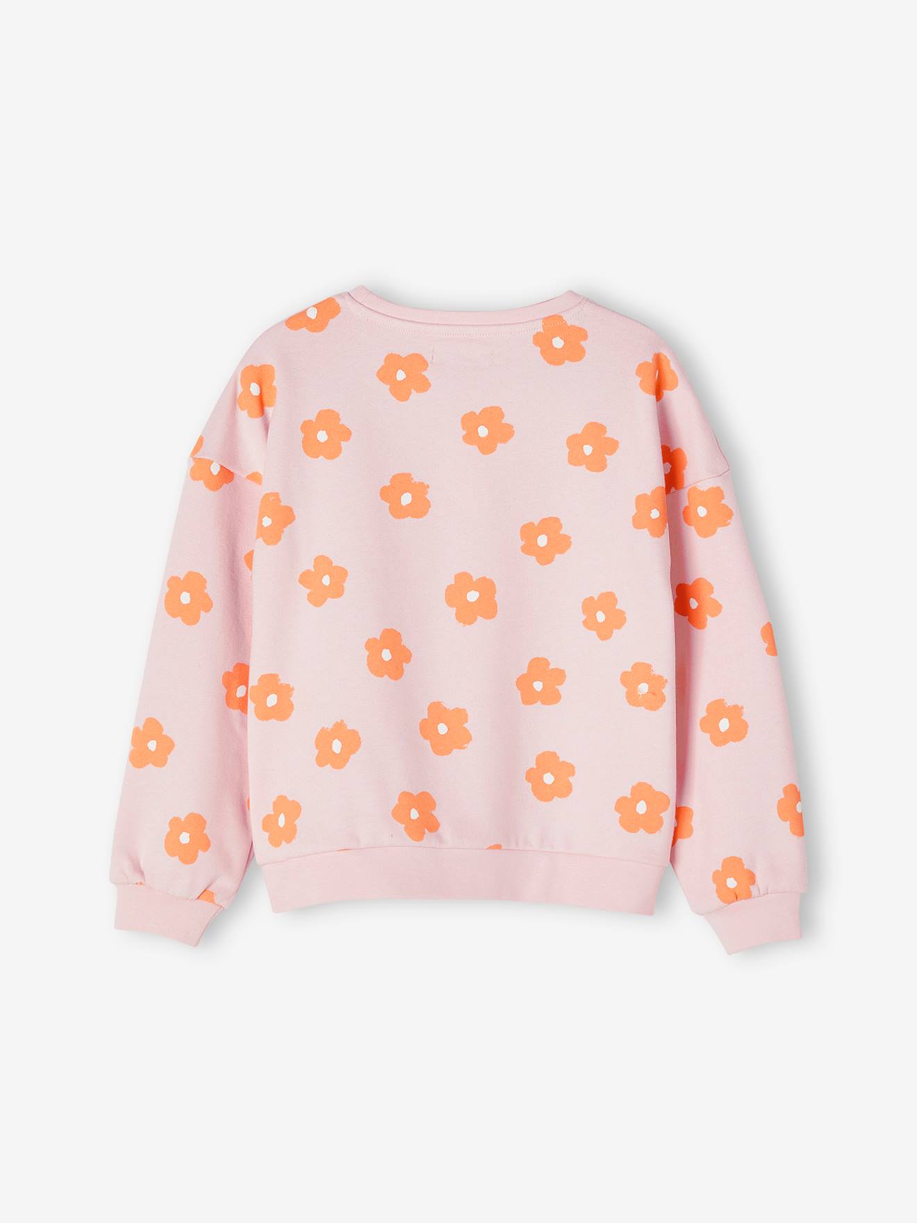 Moletom estiloso com estampa de coração ou bolinhas, para meninas, tamanho médio, rosa.
