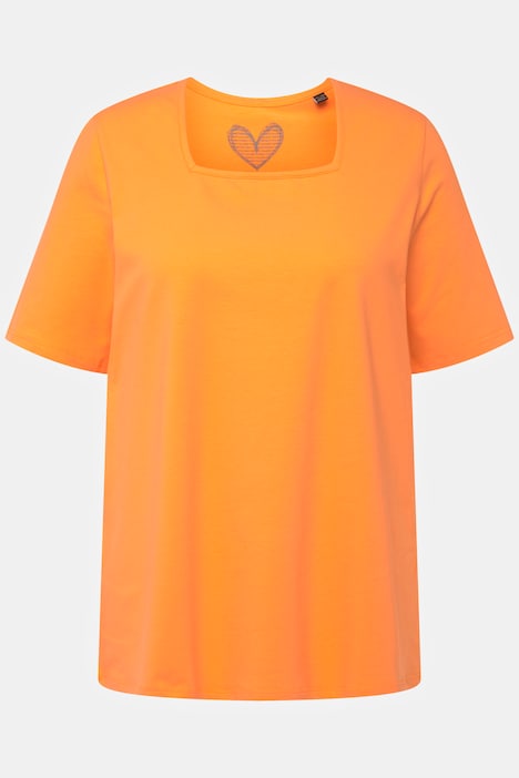 T-Shirt, A-Linie, Carree-Ausschnitt, Halbarm