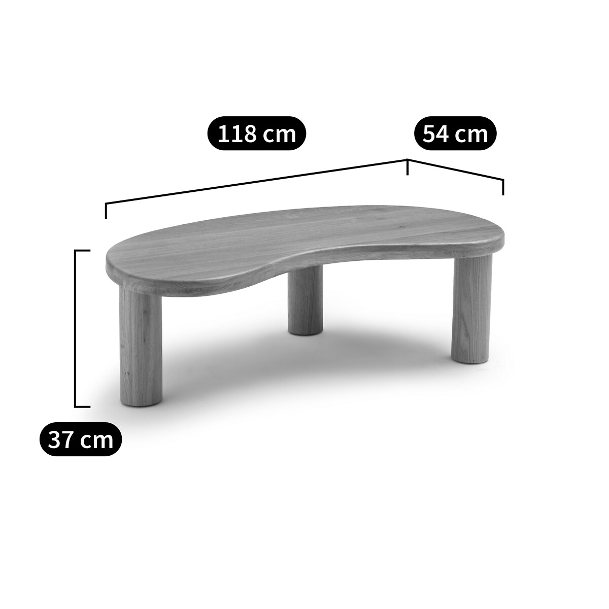 LA REDOUTE INTERIEURS<br>Mesa de centro em carvalho orgânico, Rodi