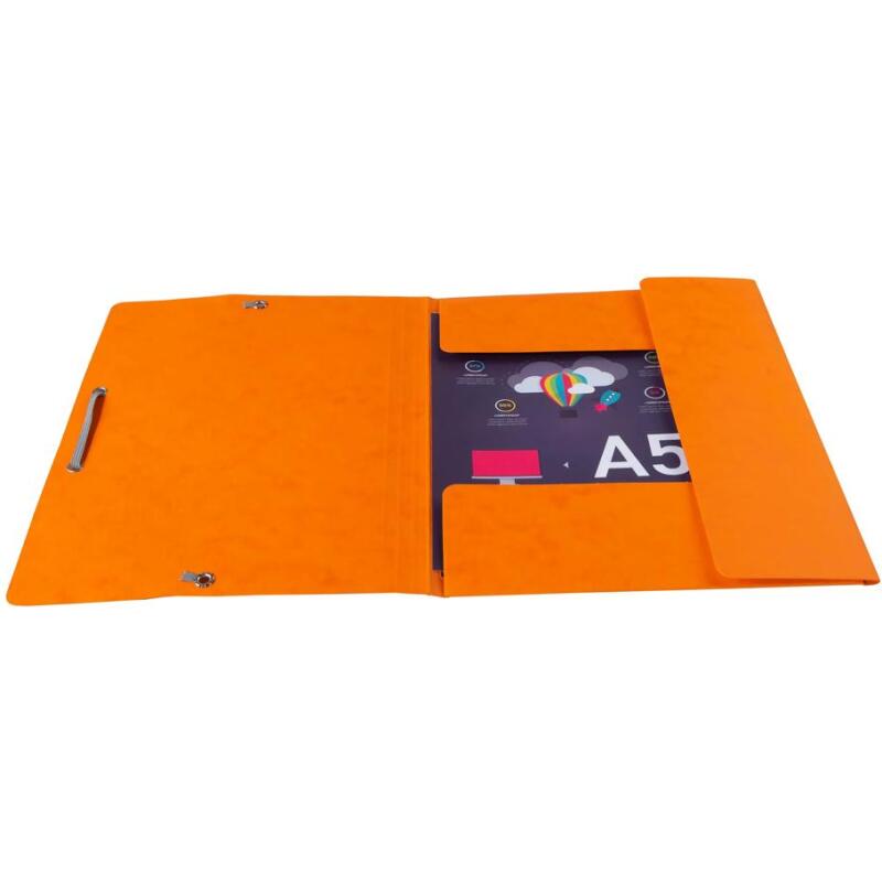 Chemise à élastique 3 rabats carte lustrée 400 gm² - format scolaire 17 x 22 cm