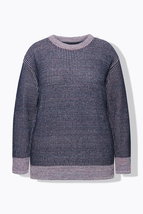 Pullover, Strickmuster, Rundhals, Langarm, Biobaumwolle