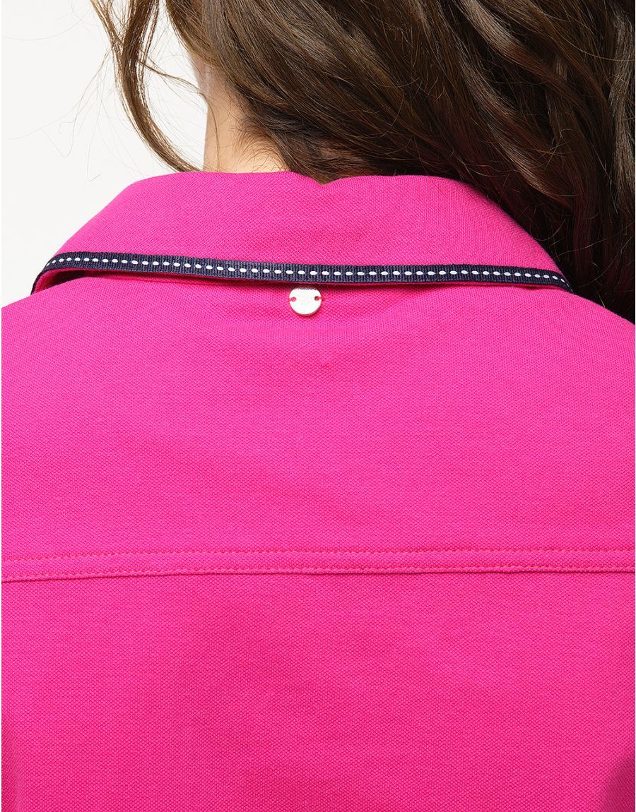 Polo coton rose fuchsia