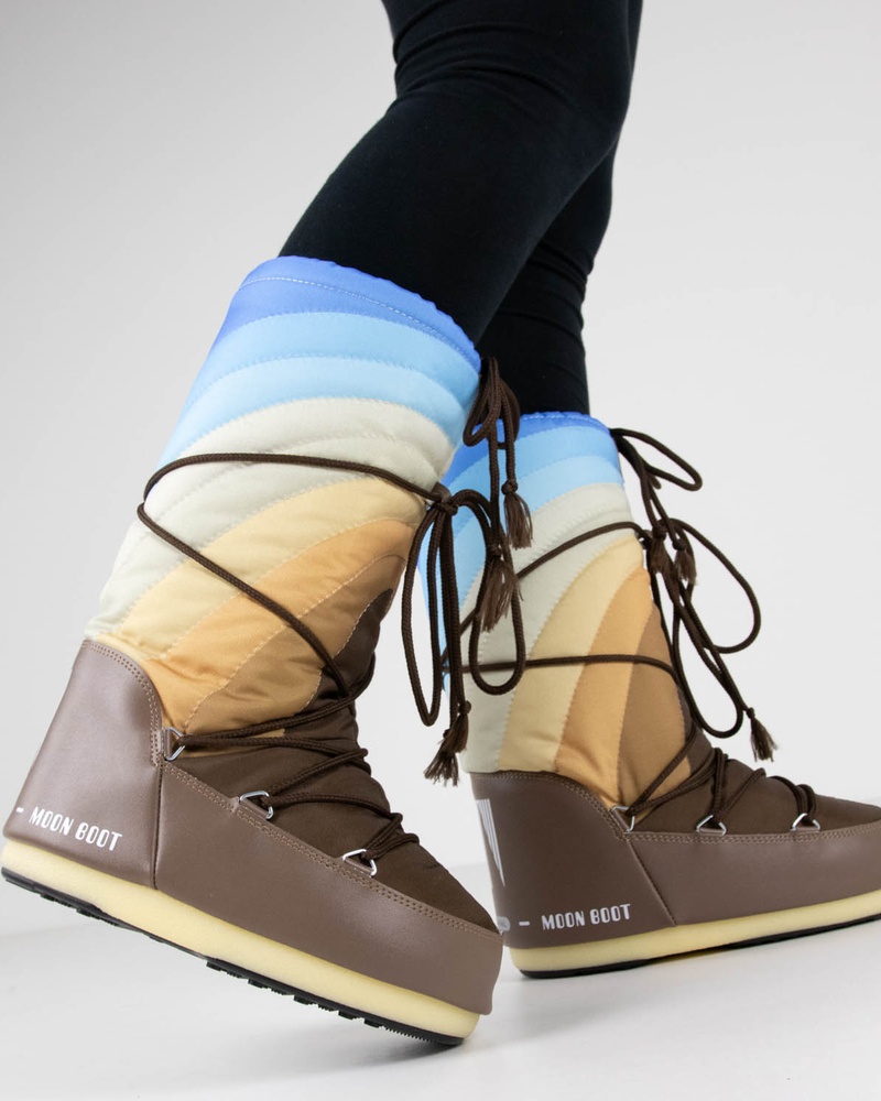 Moonboot The Original Iconic Rainbow Snowboots  - bruin