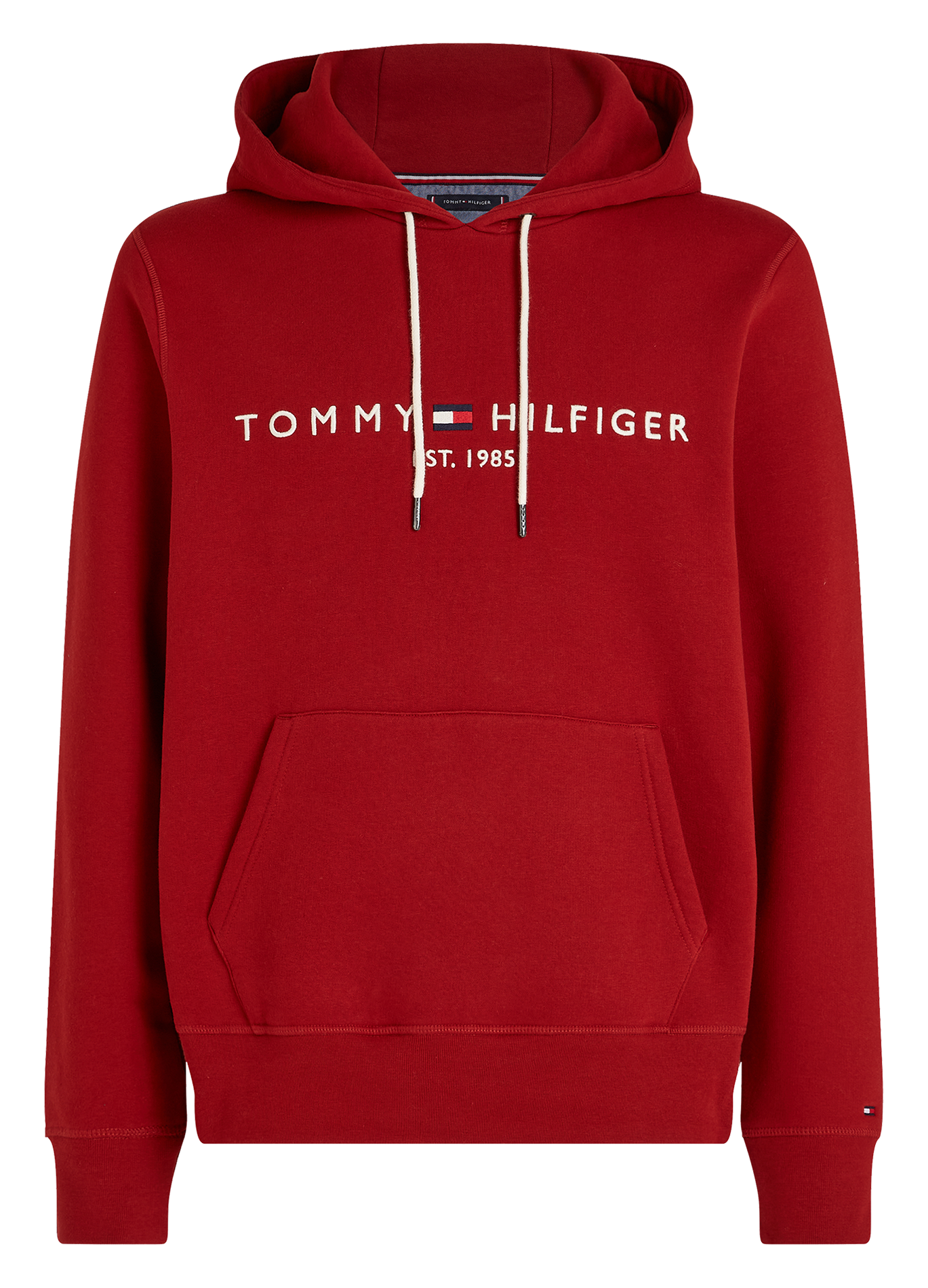 Sweat à capuche regular-fit en coton mélangé | Rouge