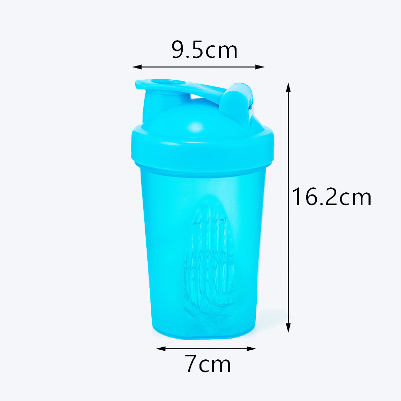 (400ml) Fitness Protein Shaker Trinkflasche   Blender Kugel - Schwarz