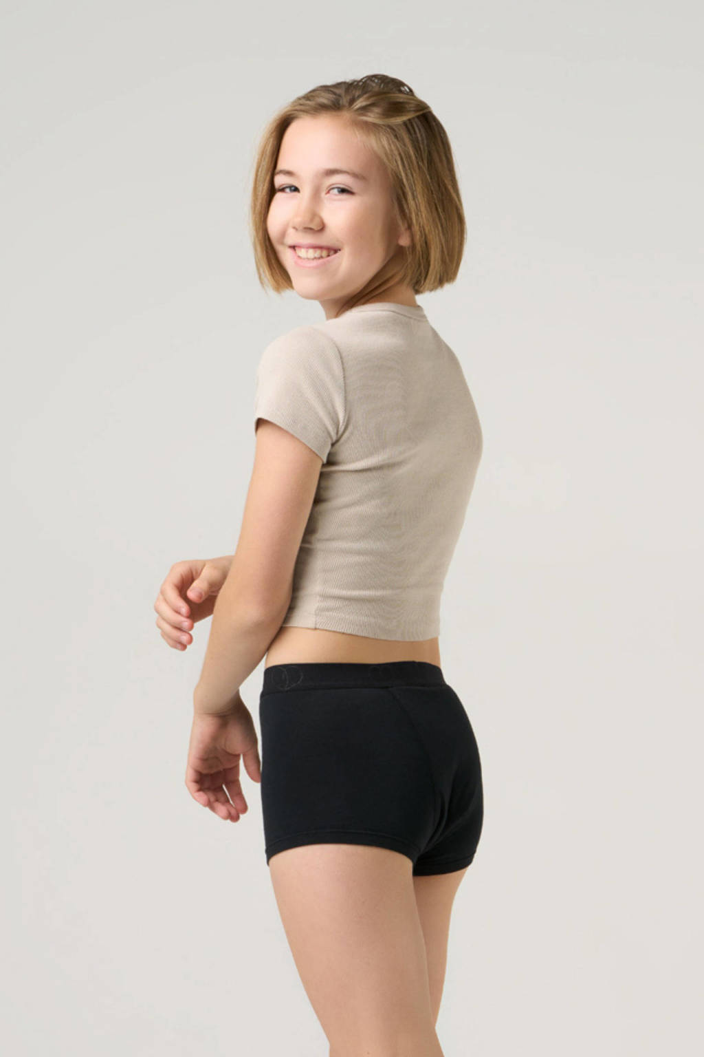 boyshort menstruatieslip Heavy/Overnight zwart