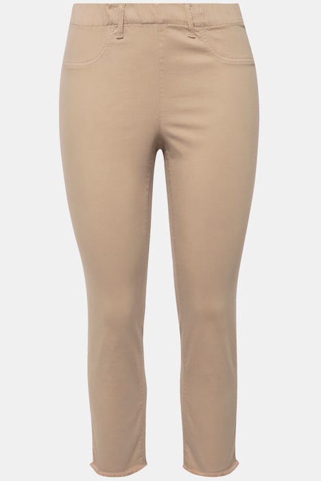 7/8-Hose Sienna, Fransensaum, schmales Bein