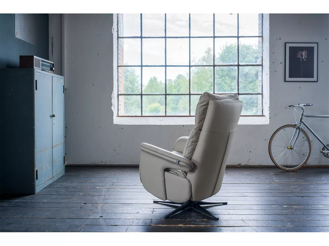 Fauteuil - Gris cuir - NAMA