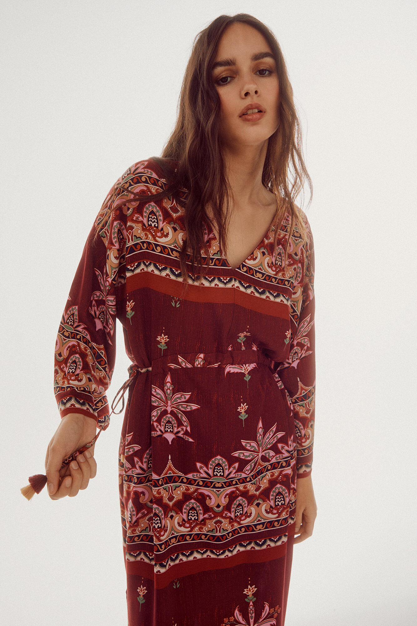 Vestido túnica estampado - Multicolorido