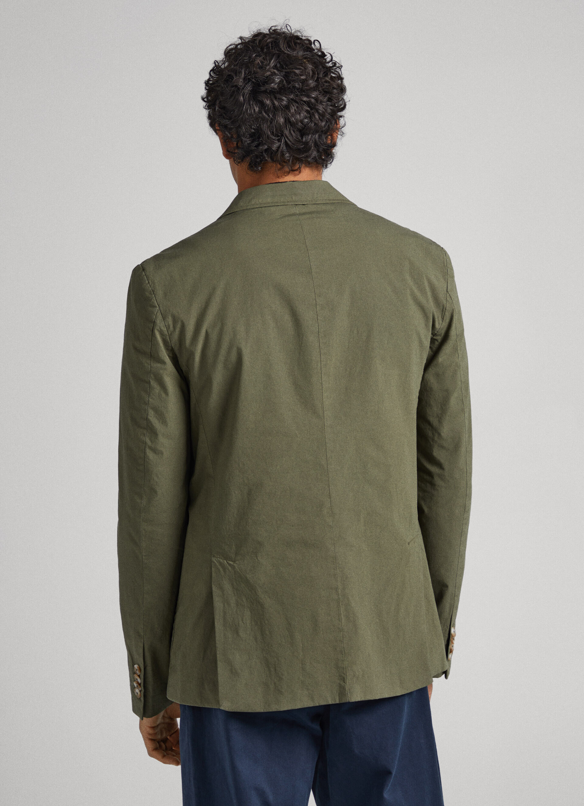 Popeline de algodão americano - verde-oliva
