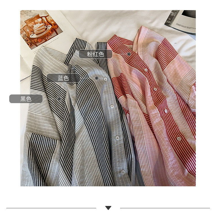 Happo - Gestreepte V-halsblouse