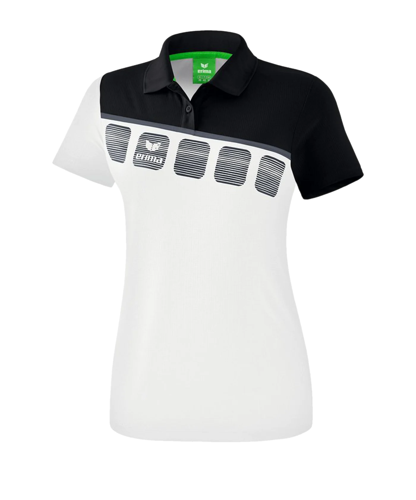 Erima 5-C Poloshirt Damen Weiss Schwarz