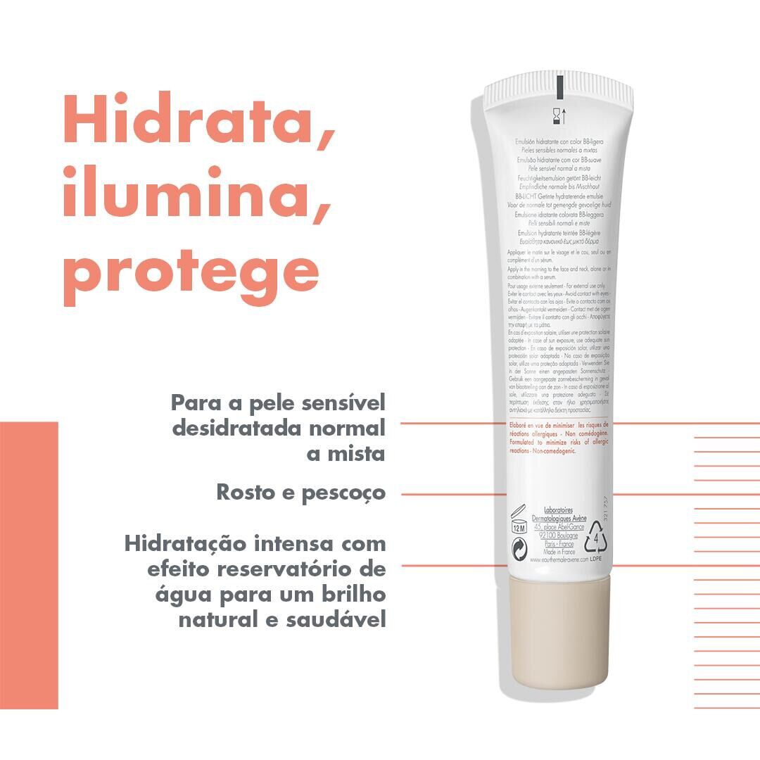 AVENE  Hydrance BB Emulsão Suave SPF30 com Cor - 40ml