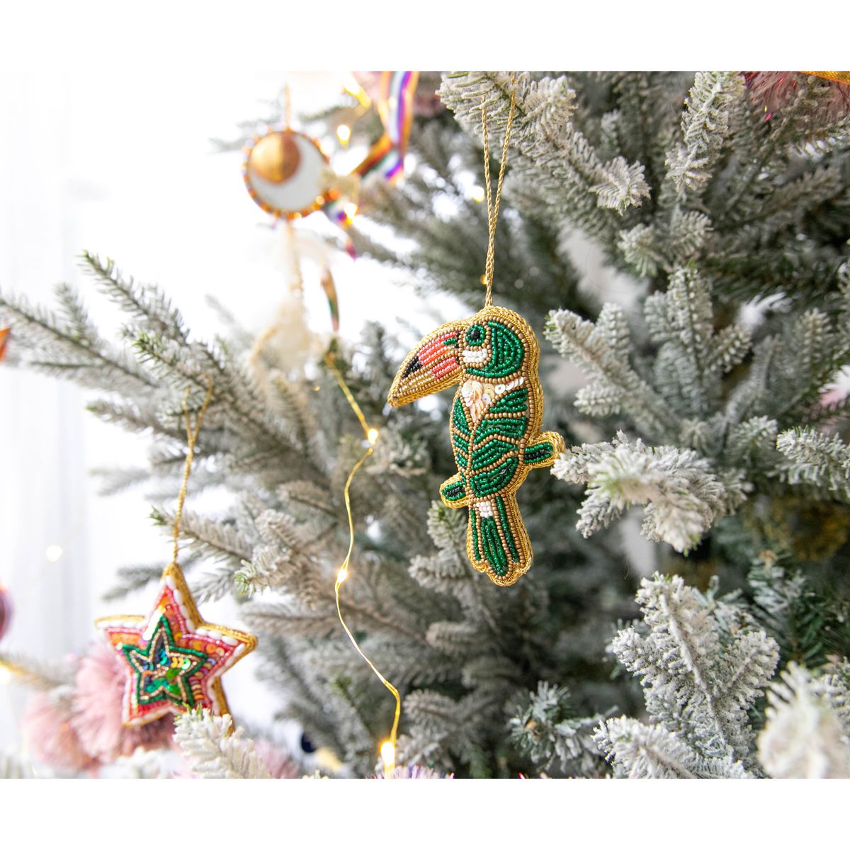 Suspension de Noël étoile multicolores Pondie Chérie