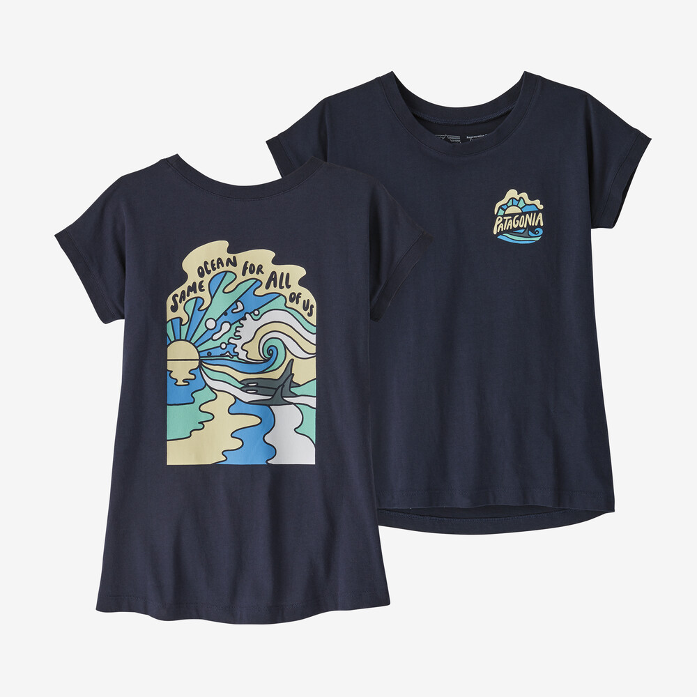 Mädchen T-Shirt mit Grafikprint aus regenerativer, biozertifizierter Baumwolle