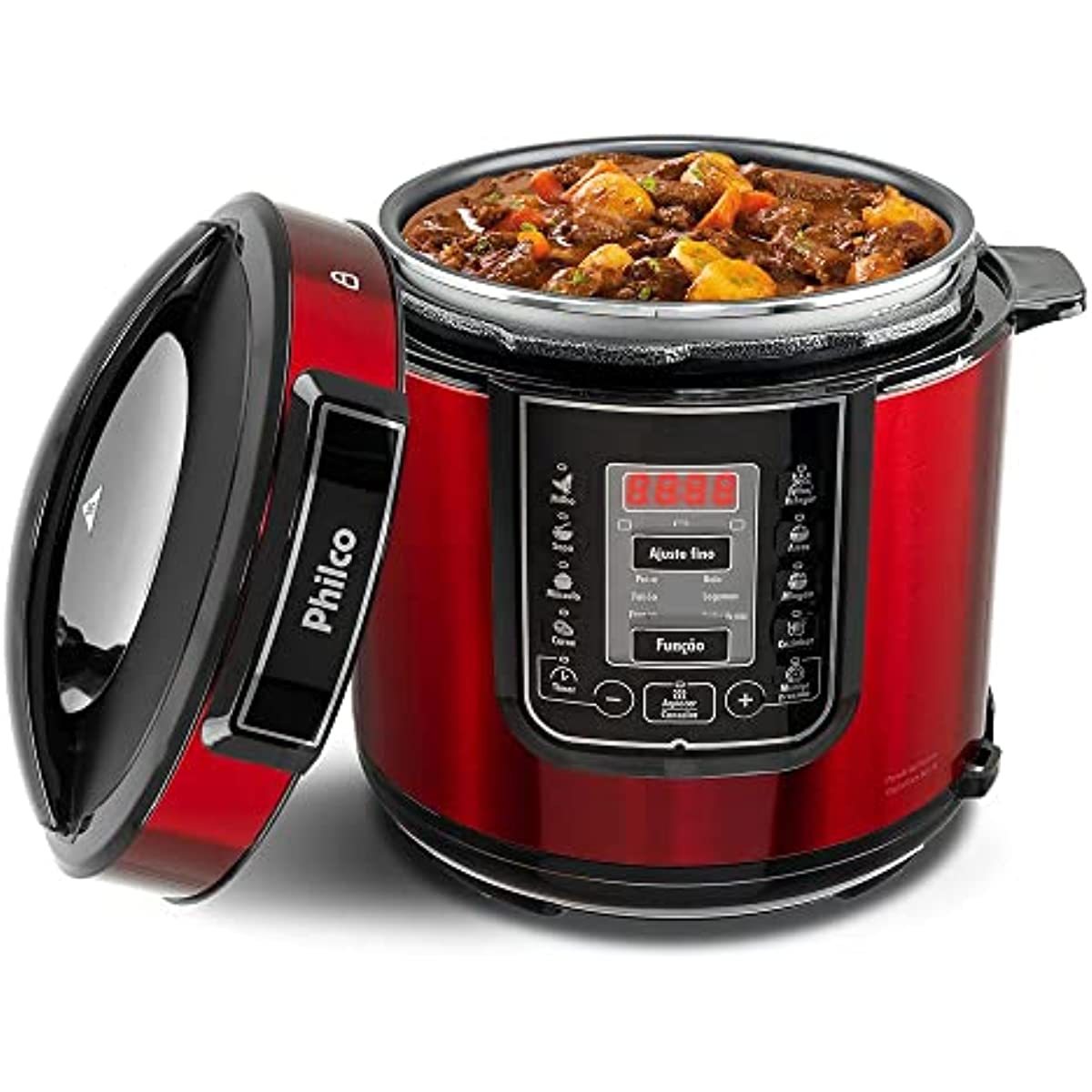Panela de press&atilde;o, Digital inox red ppp01, 6L, Vermelho, 110v, Philco