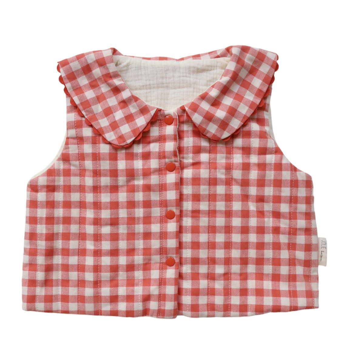Gilet sans manches vichy - La petite poule rousse Jolie saison