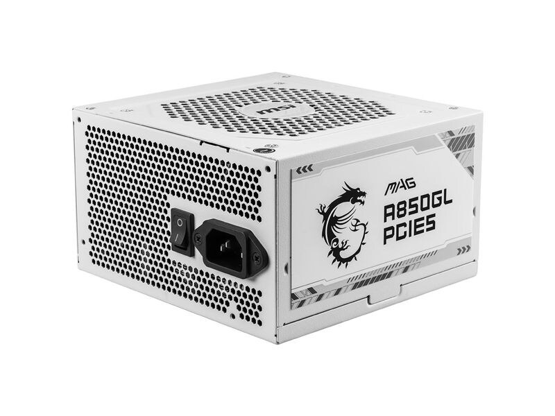 MSI Netzteil MAG A850GL PCIE5 WHITE 850 W Weiss Vollmodulares Netzteil mit 850 W Leistung