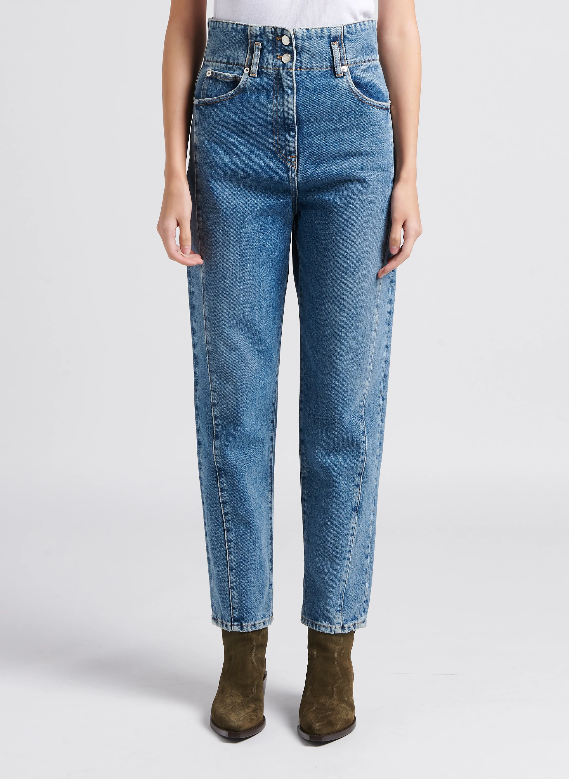 HAROLD - Jean droit en coton | Bleu