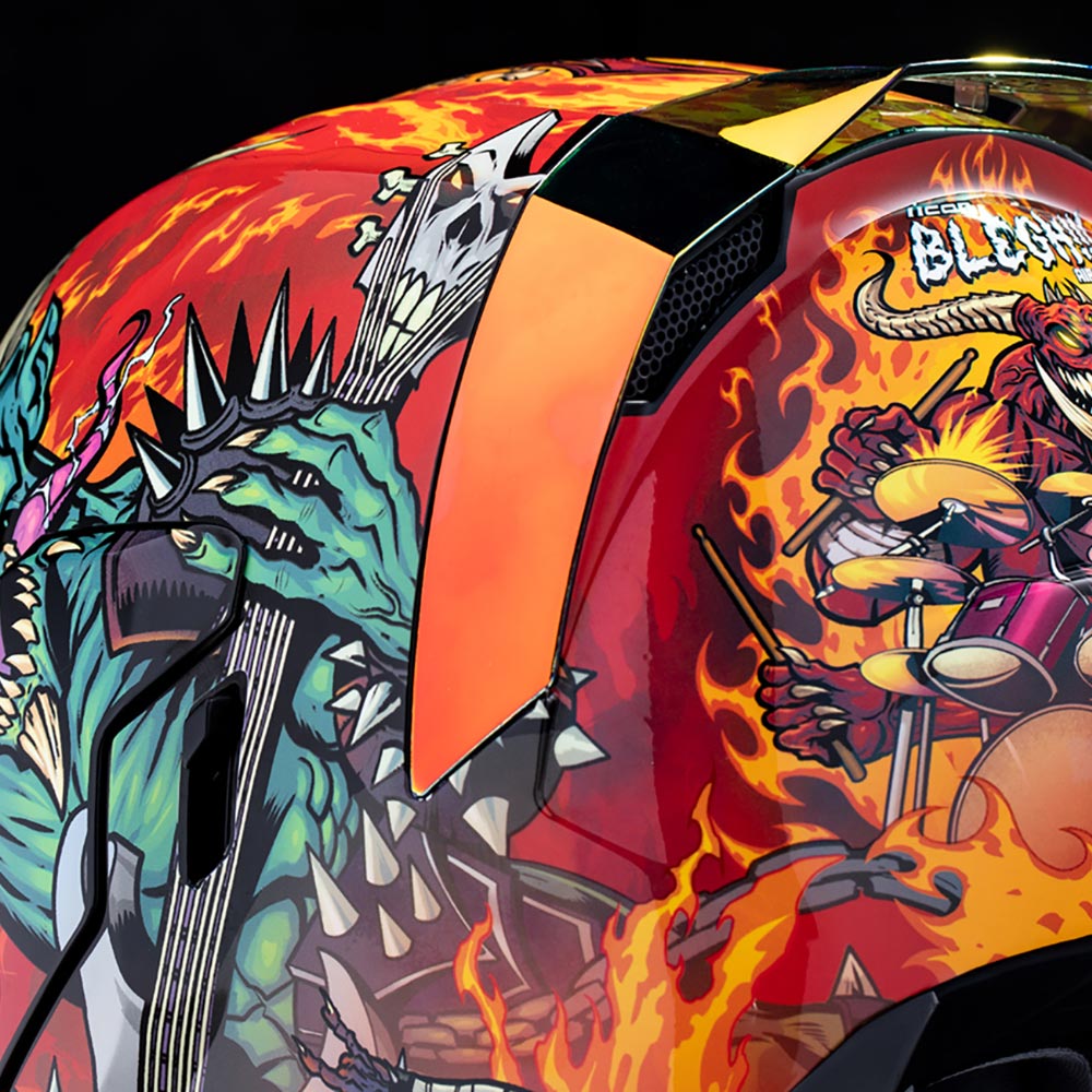 Icon - Casque Airflite MIPS® Blegh™ Rouge / Multicolore