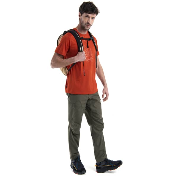 T-shirt randonnée ICEBREAKER M MERINO 150 TECH LITE III SS TEE SUNSET CAMP MOLTEN