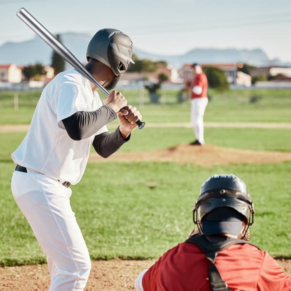 Baseballballtre av aluminium i sølv