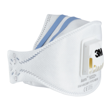 3M fijn stof masker vouwbaar met uitademventiel 9322C2 2 stuks