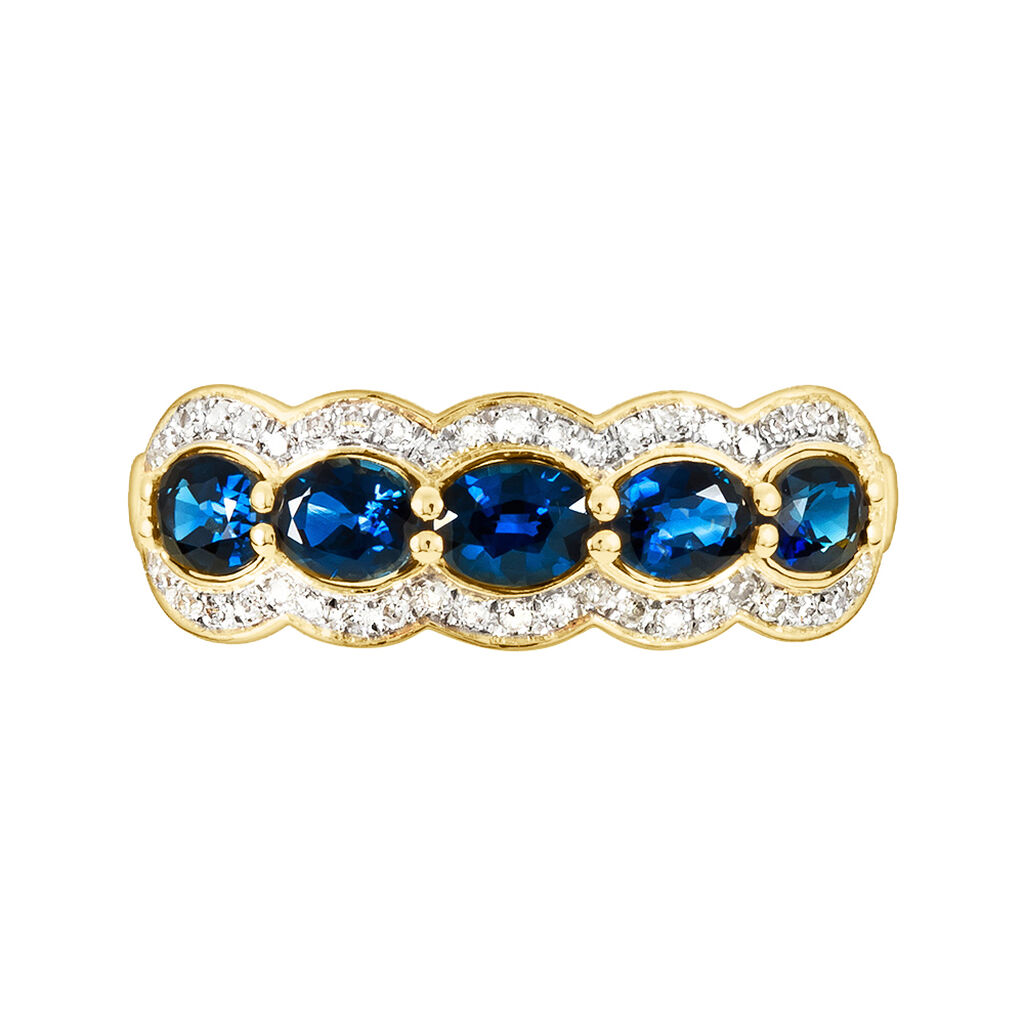 Bague Margaux Or Jaune Saphir Et Diamant