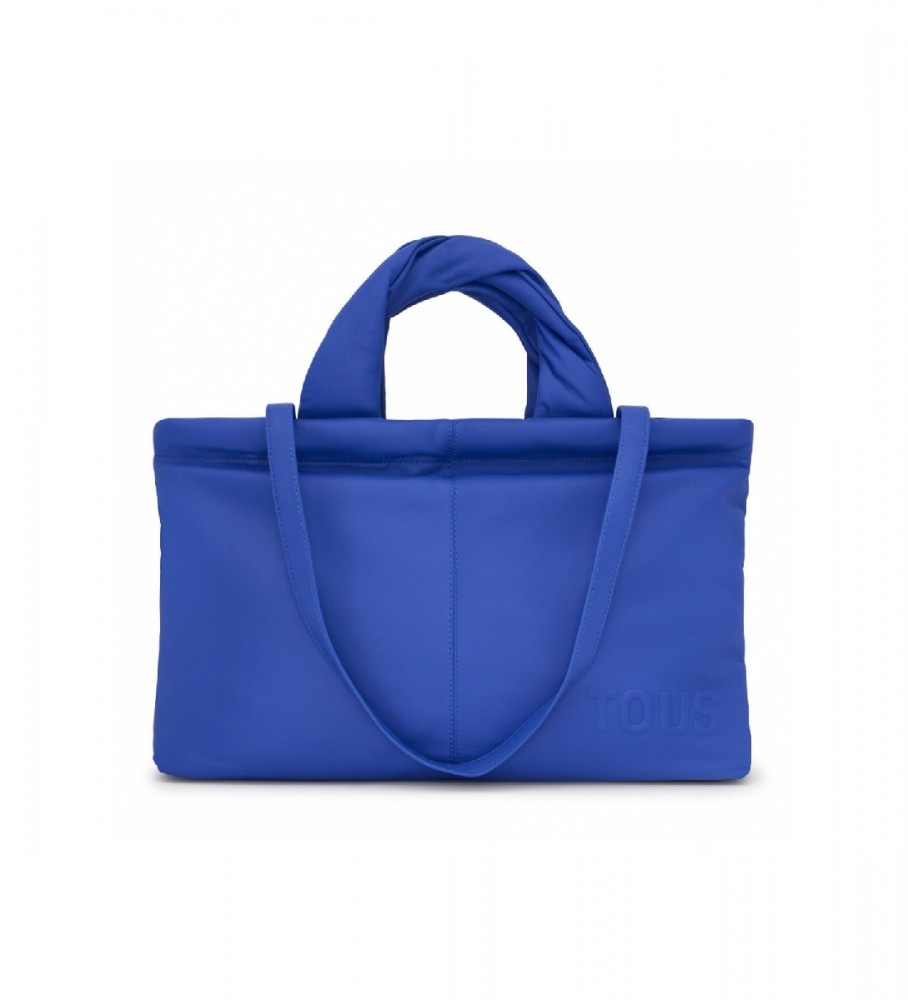 Bolsa de compras em couro Tous T Dolsa Azul Elétrico