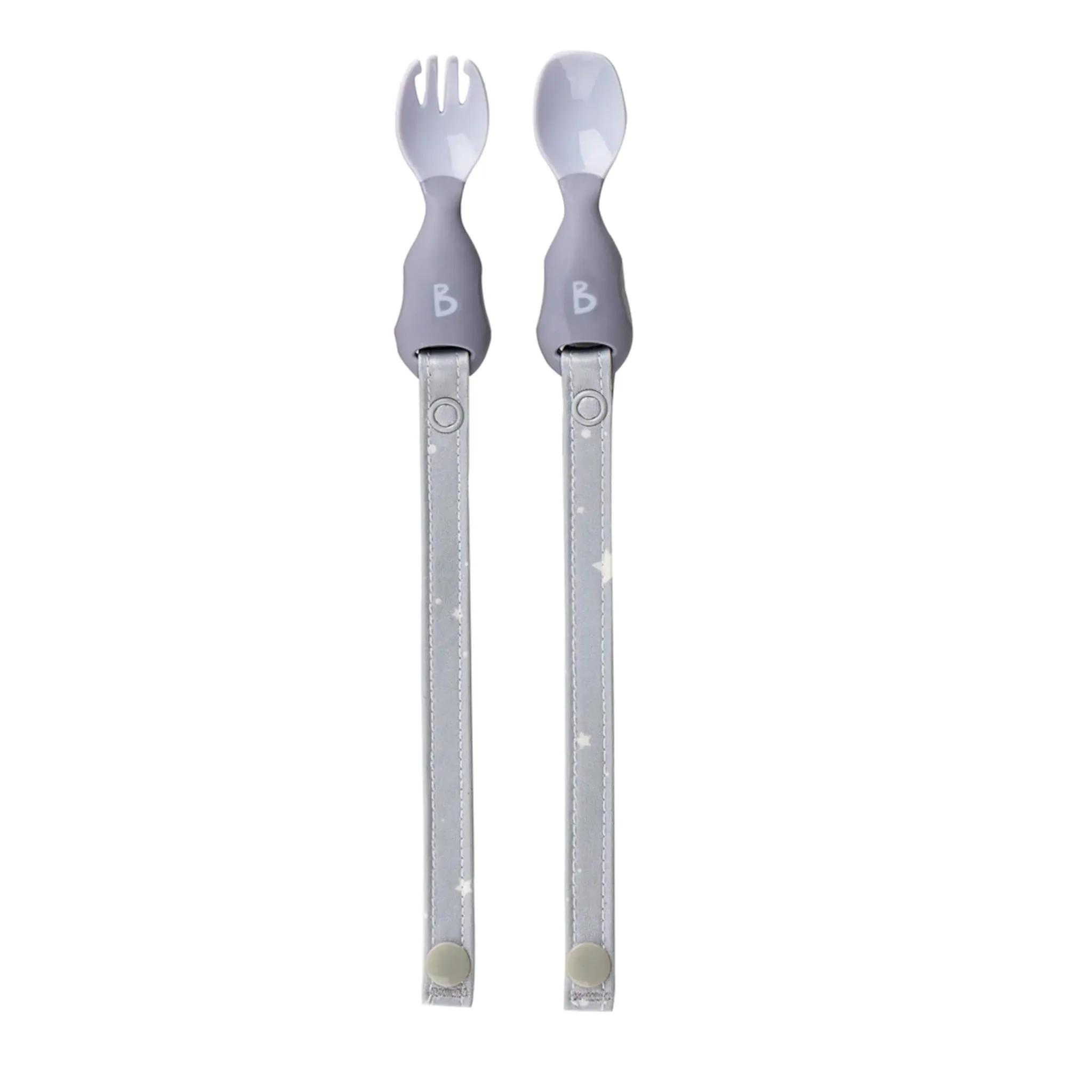 Bibado Ustensiles attachable + Bavoir manches longues - Arctique