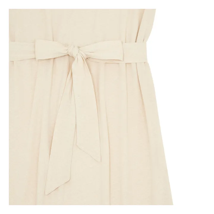 SMALLABLE BASICS Robe Longue Coton et Lin | Craie