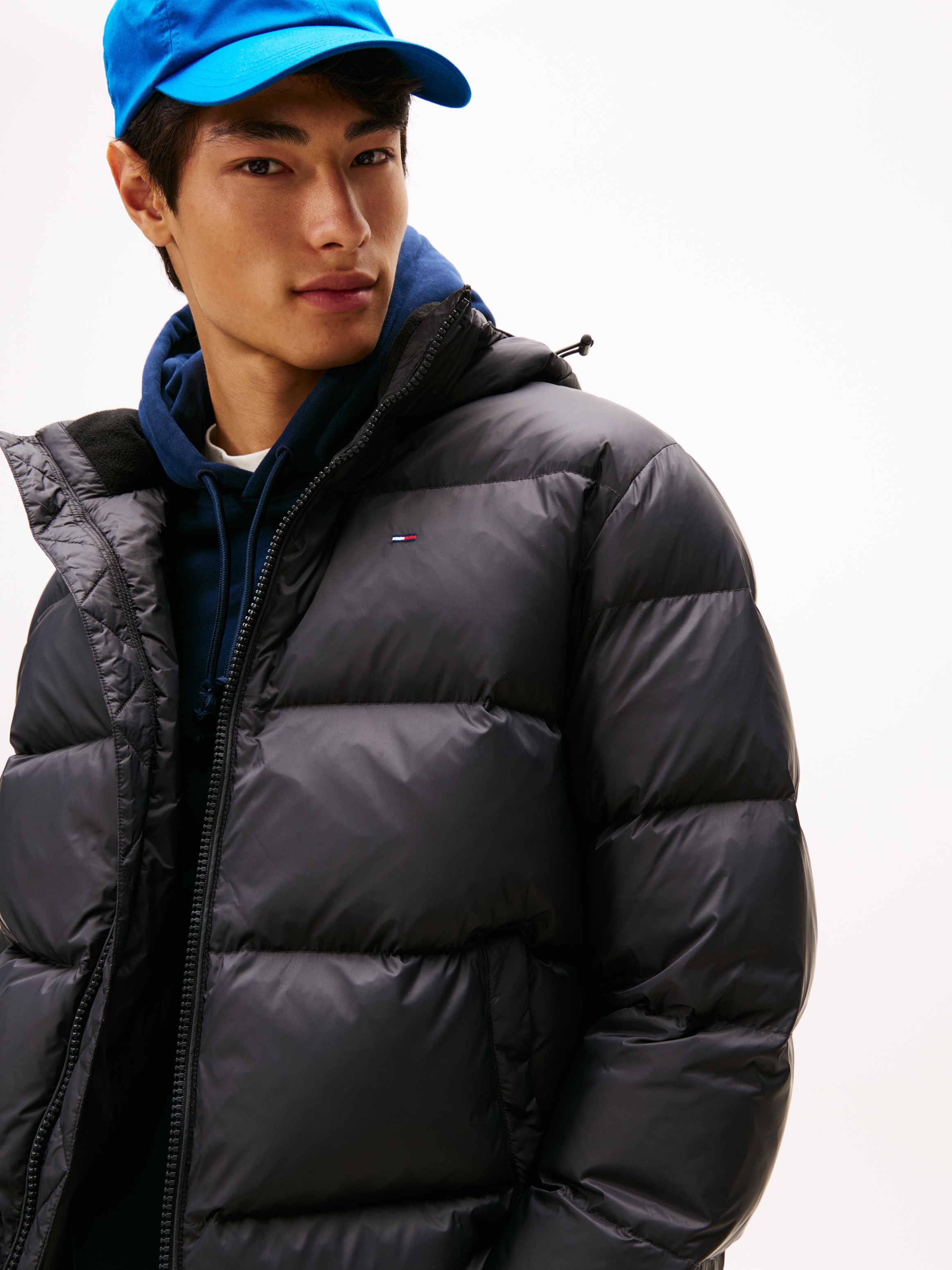 Tommy Jeans Steppjacke »TJM ESSENTIAL DOWN JACKET EXT« mit Kapuze Winterjacke Outdoorjacke Gefüttert 2 in 1 Jacke abnehmbare Kapuze