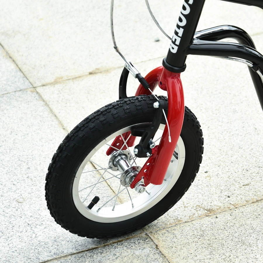 HOMCOM Kinderroller mit höhenverstellbaren Lenker schwarz