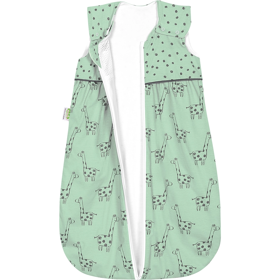 ODENWÄLDER Jersey-Schlafsack Anni light happy giraffe deep forest