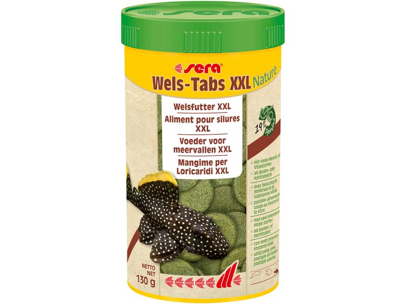 sera Wels-Tabs XXL Nature, 250 ml, 130 g Alleinfuttermittel für L-Welse
