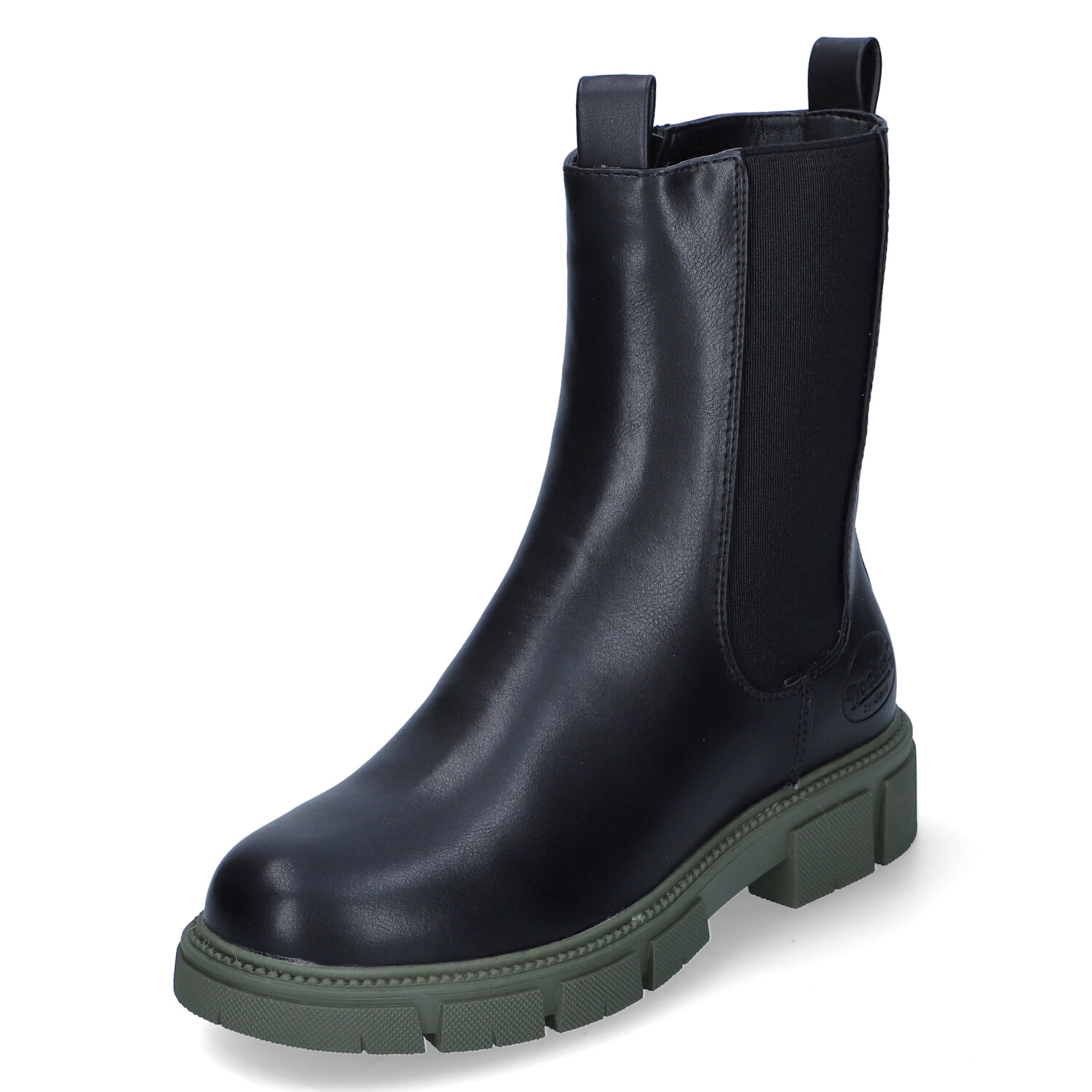Dockers Chelsea Boots - schwarz/khaki