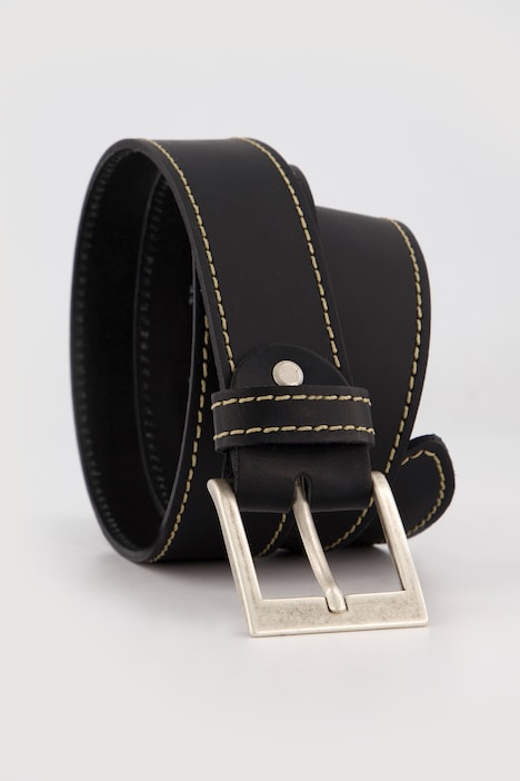Leder-Gürtel, PullUp-Leder, Metall-Schließe, 4 cm breit, bis Gr. 170cm