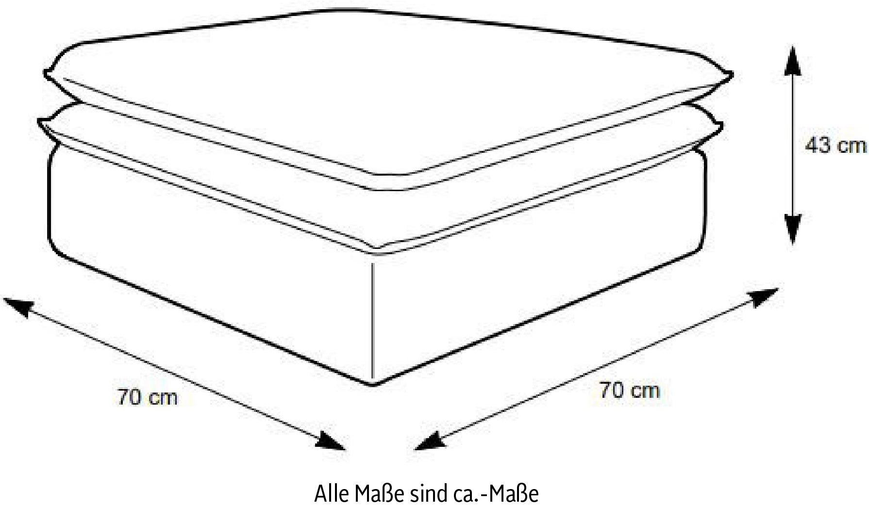Home affaire Sitzgruppe »PIAGGE« 2 Stk. tlg. Hochwertiger Cord, Sessel und Hocker klein im Set