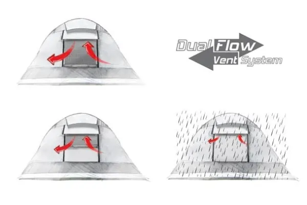 High Peak Garda 5.0, Camping, Tunneltelt, 5 person(er), Grøn, Lys grå