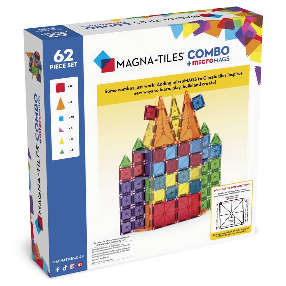 Magna-Tiles - microMAGS Kombi 62 stk