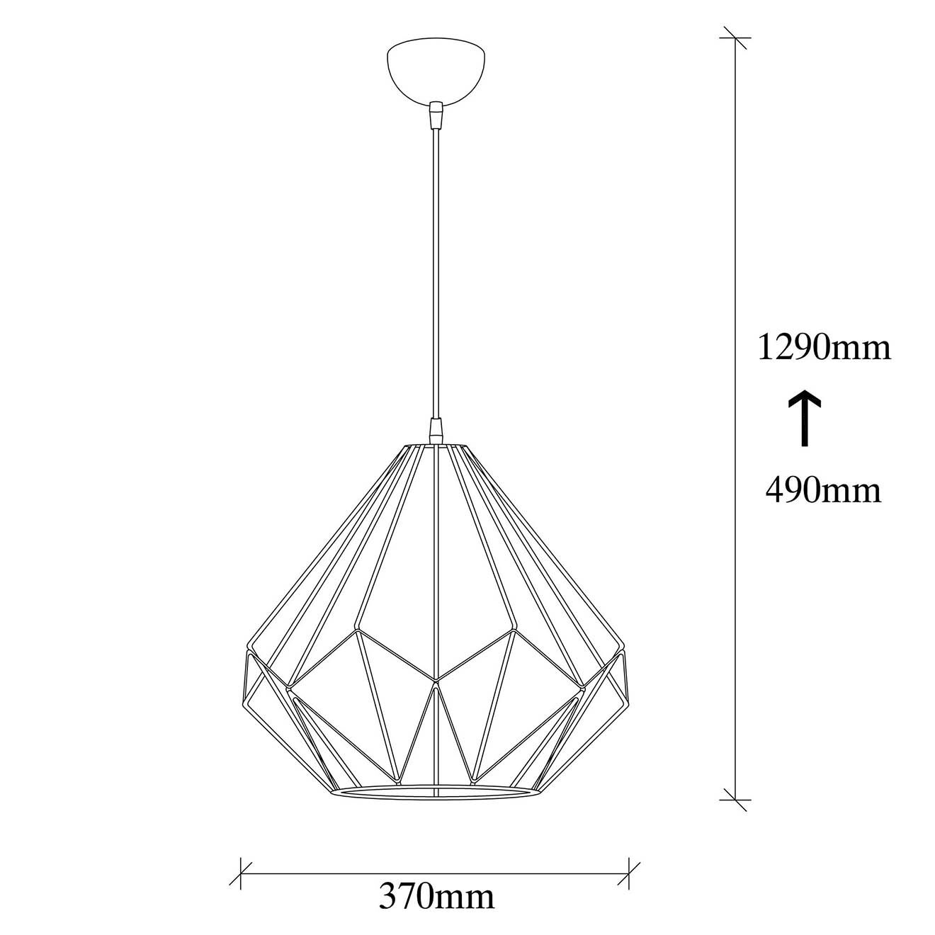 Sheen Suspension Diamond noire - D.37xH.129 cm