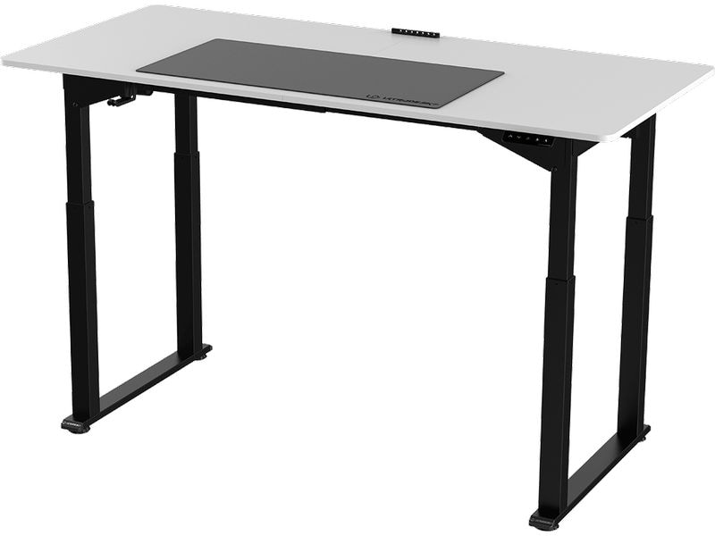 Ultradesk Gaming Tisch Uplift Schwarz/Weiss Robuster Gaming-Tisch mit elektrischer und stufenloser Höhenverstellung