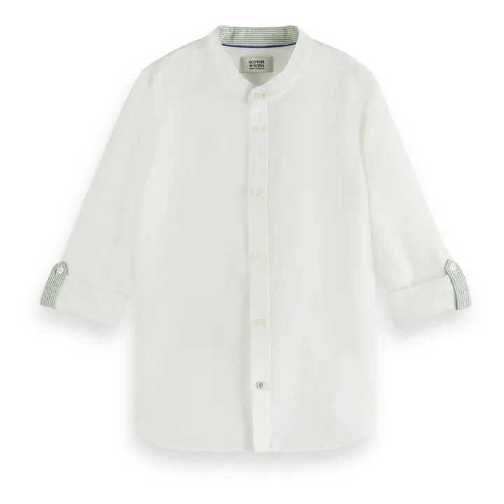 Scotch & Soda Chemise Col Mao | Blanc