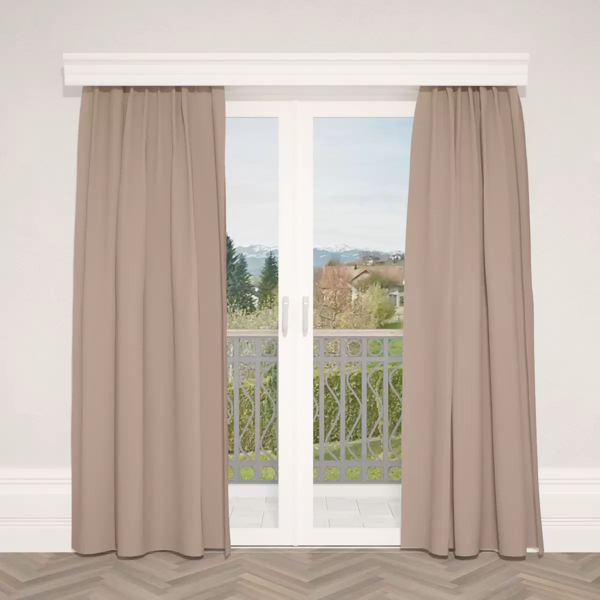 Verdunkelungsvorhang Sunout Linenlook braun,mauve