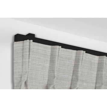 Intensions luxe wandsteun gordijnrail Deluxe matzwart 2 stuks