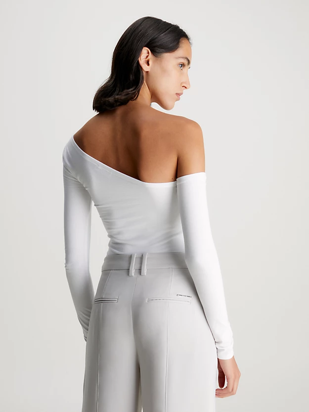 Blusa de um ombro só em algodão modal