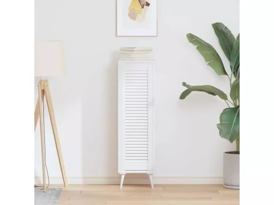Porte d'armoire à persiennes blanc 99x29,5 cm