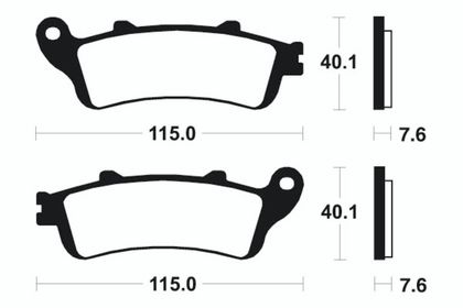 Plaquettes de freins Tecnium Performance métal fritté - MF221