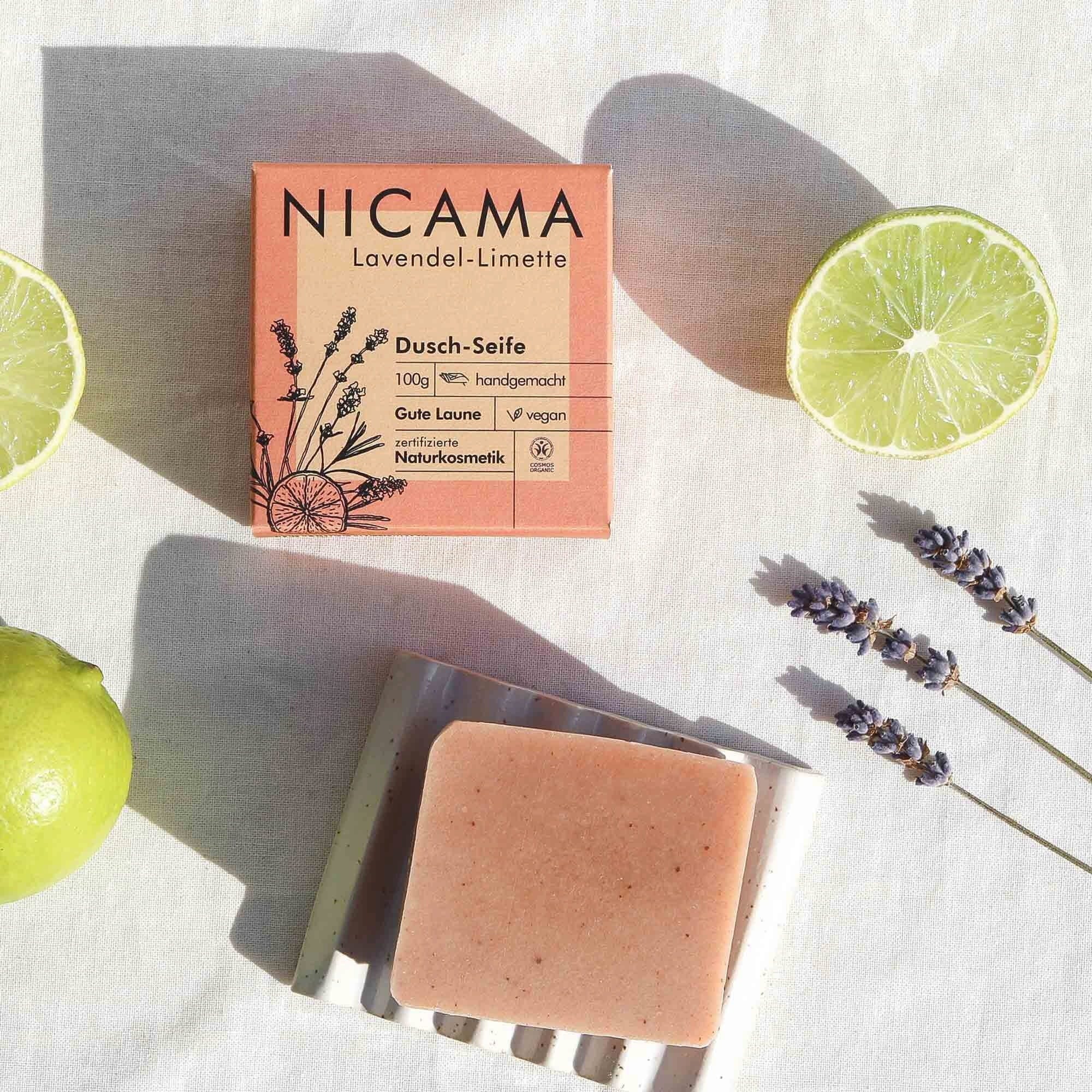 NICAMA  Dusch-Seife, Limette-Lavendel (100 g)
